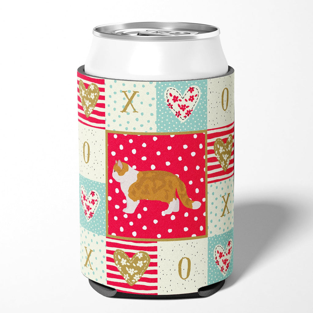 Exotic Shorthair #1 Cat Love Can or Bottle Hugger Cooler Sleeve for Standard 12 oz Cans, Insulated Foam Beer & Soda Can Hugger Reusable