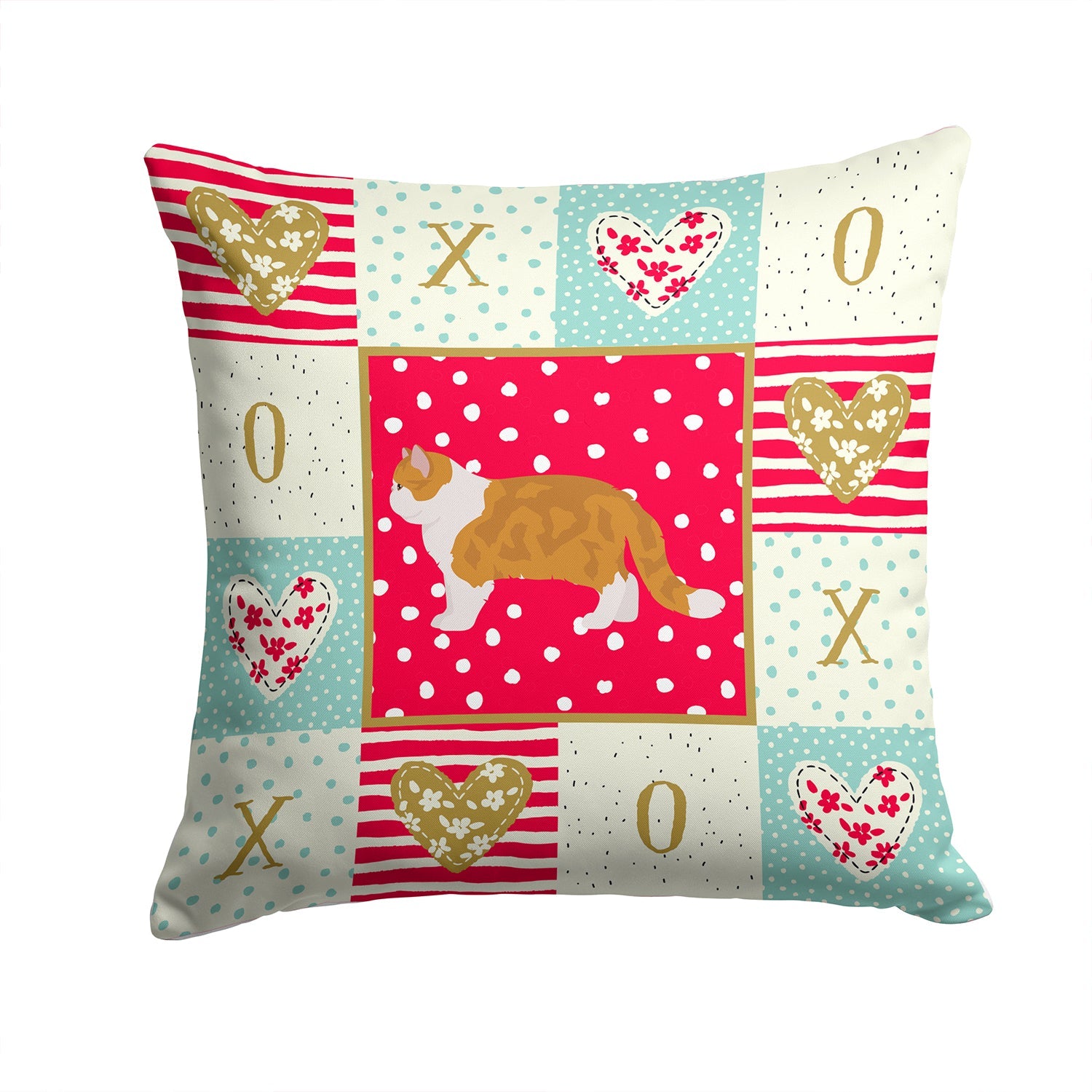 Exotic Shorthair #1 Cat Love Decorative Throw Pillow 14x14 Indoor Outdoor Accent Cushion, Fabric Cover with Insert for Sofa, Bed, Porch & Living Room