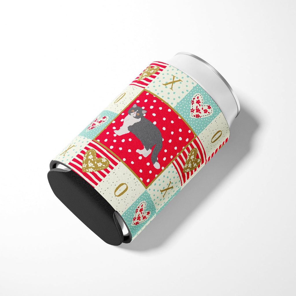 Exotic Shorthair #2 Cat Love Can or Bottle Hugger Cooler Sleeve for Standard 12 oz Cans, Insulated Foam Beer & Soda Can Hugger Reusable