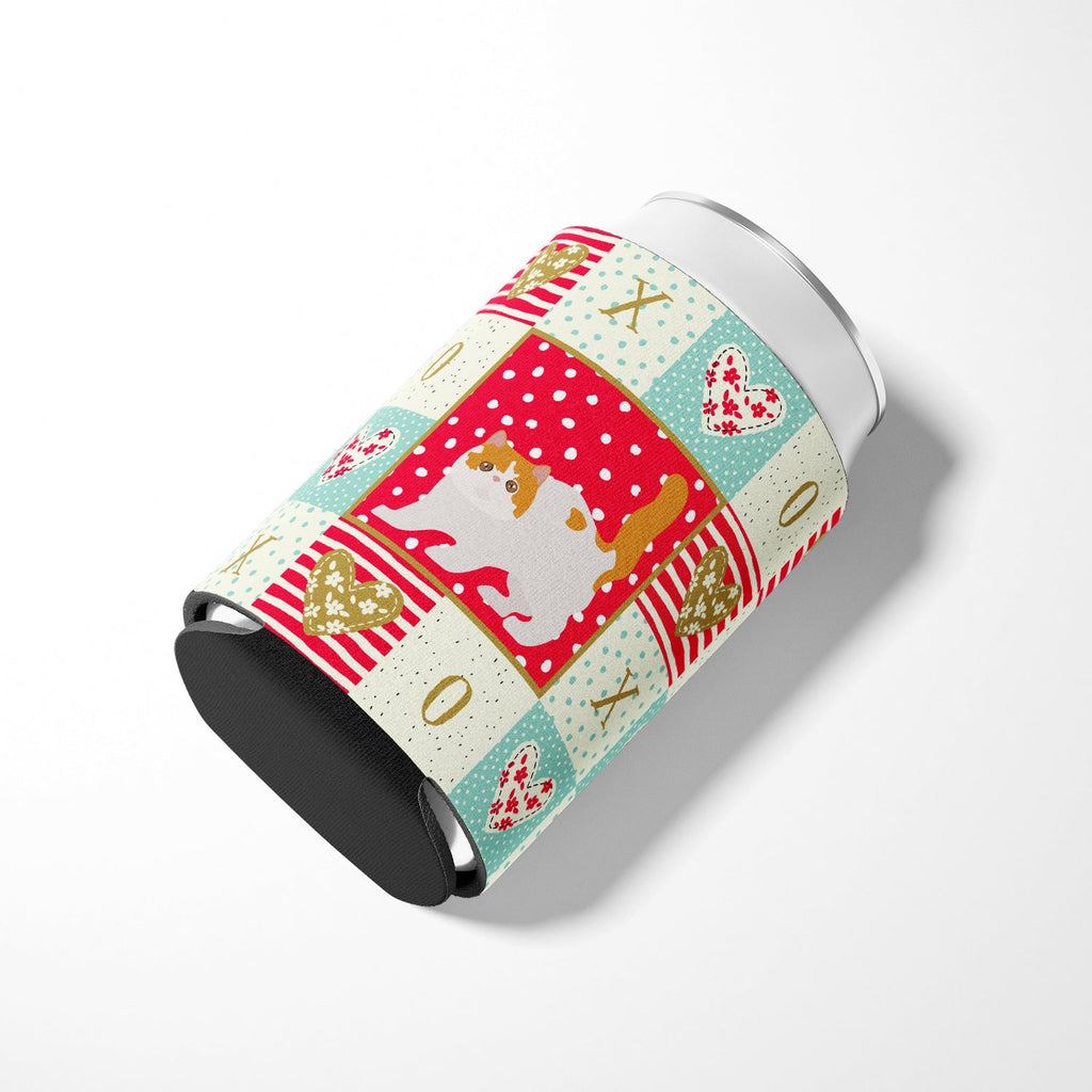 Exotic Shorthair #4 Cat Love Can or Bottle Hugger Cooler Sleeve for Standard 12 oz Cans, Insulated Foam Beer & Soda Can Hugger Reusable