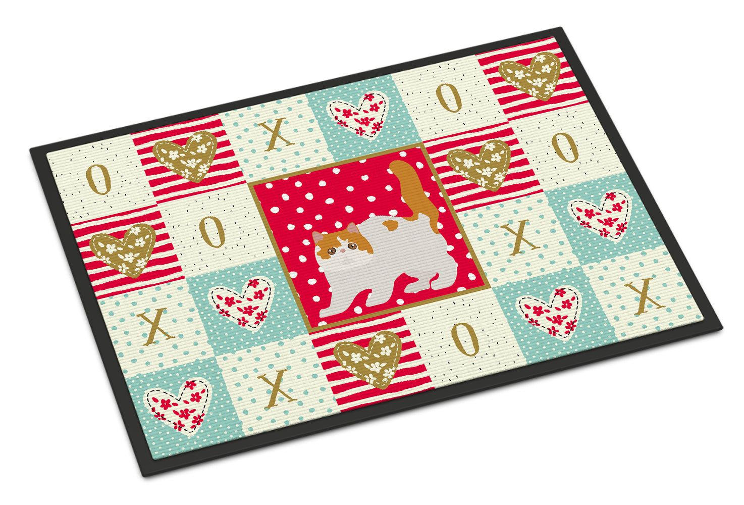 Exotic Shorthair #4 Cat Love Doormat Indoor Outdoor 24H X 36W Front Door Mat Rugs for Entryway, Non Slip Washable Low Pile,