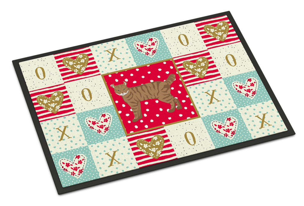 Highlander Lynx #3 Cat Love Doormat Indoor Outdoor 18H X 27W Front Door Mat Rugs for Entryway, Non Slip Washable