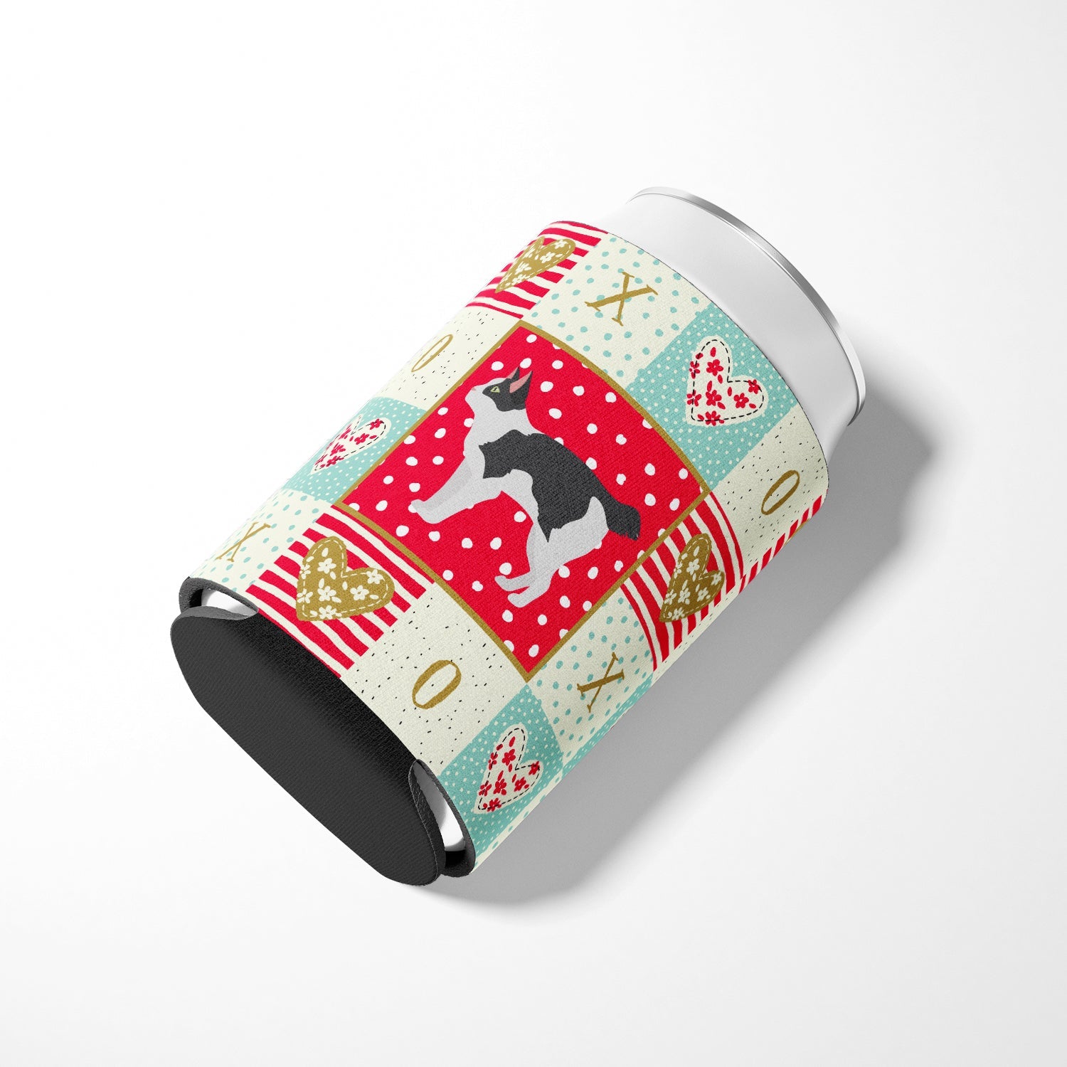 Japanese Bobtail Cat Love Can or Bottle Hugger Cooler Sleeve for Standard 12 oz Cans, Insulated Foam Beer & Soda Can Hugger Reusable