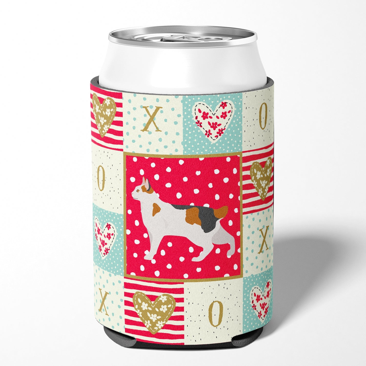 Korean Bobtail Cat Love Can or Bottle Hugger Cooler Sleeve for Standard 12 oz Cans, Insulated Foam Beer & Soda Can Hugger Reusable