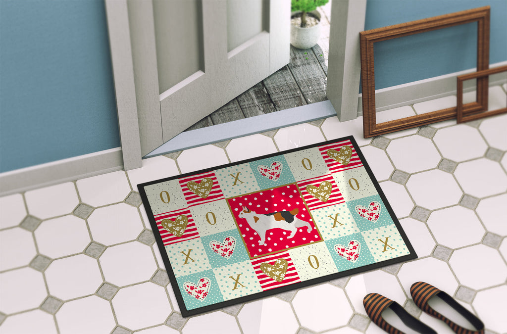 Korean Bobtail Cat Love Doormat Indoor Outdoor 18H X 27W Front Door Mat Rugs for Entryway, Non Slip Washable