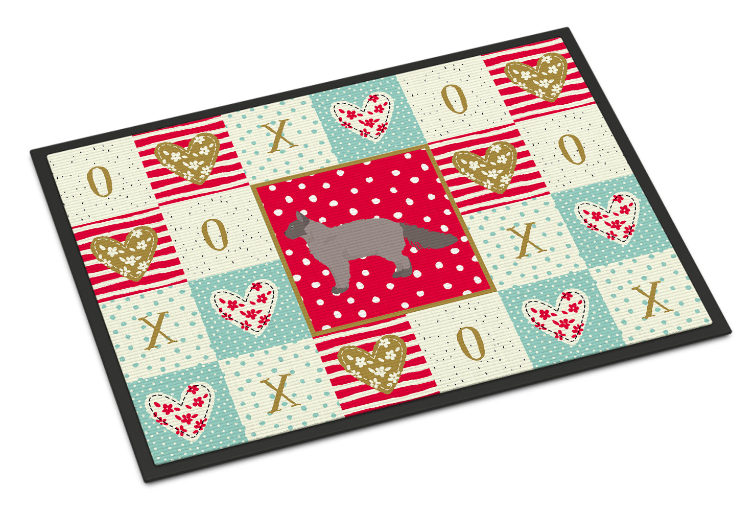 La Perm #3 Cat Love Doormat Indoor Outdoor 24H X 36W Front Door Mat Rugs for Entryway, Non Slip Washable Low Pile,
