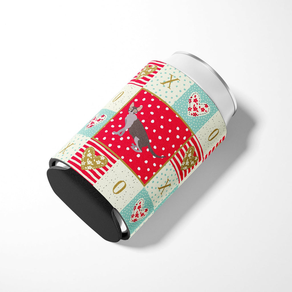 Lykoi #2 Cat Love Can or Bottle Hugger Cooler Sleeve for Standard 12 oz Cans, Insulated Foam Beer & Soda Can Hugger Reusable