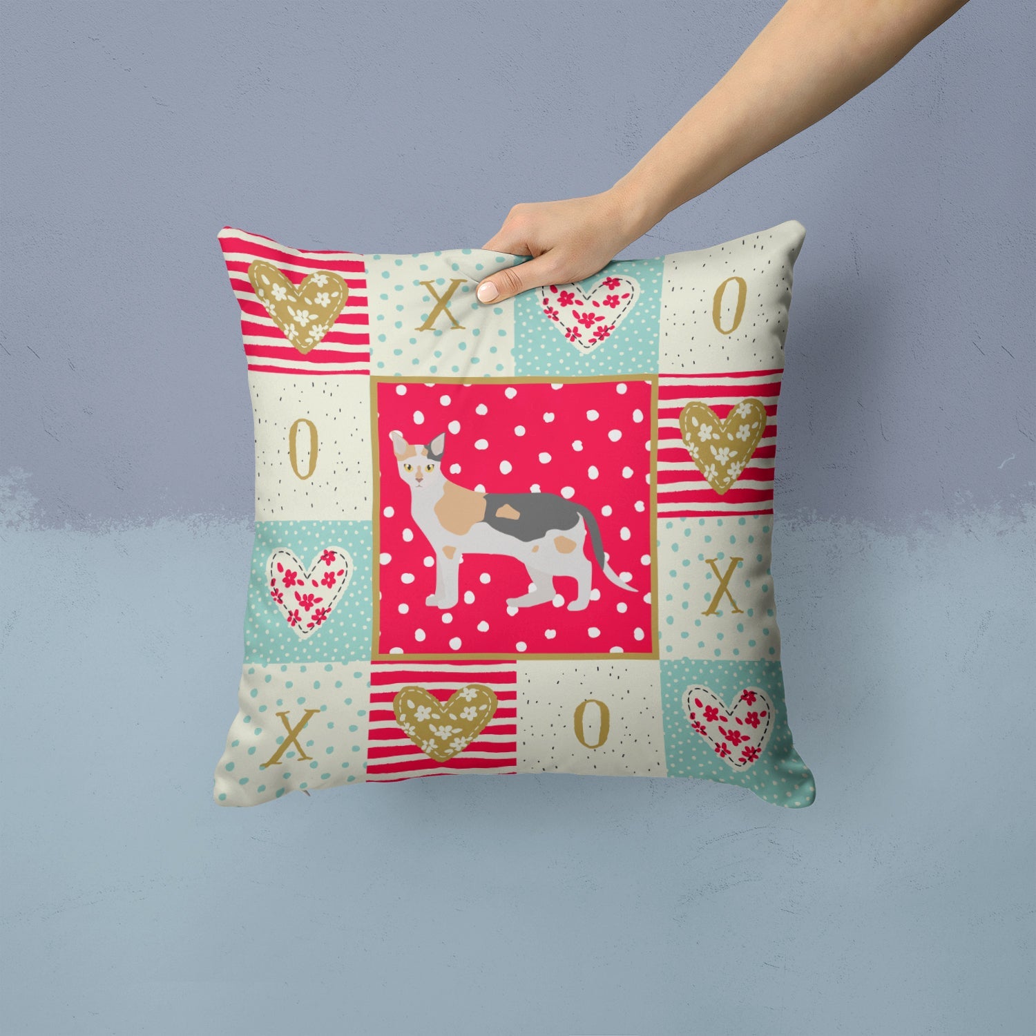 Malayan #1 Cat Love Decorative Throw Pillow 14x14 Indoor Outdoor Accent Cushion, Fabric Cover with Insert for Sofa, Bed, Porch & Living Room