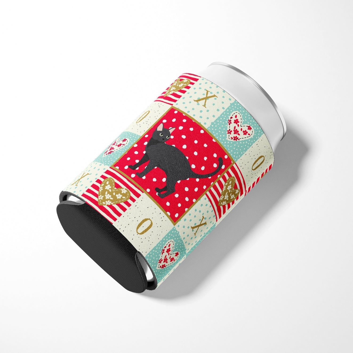 Malayan #2 Cat Love Can or Bottle Hugger Cooler Sleeve for Standard 12 oz Cans, Insulated Foam Beer & Soda Can Hugger Reusable