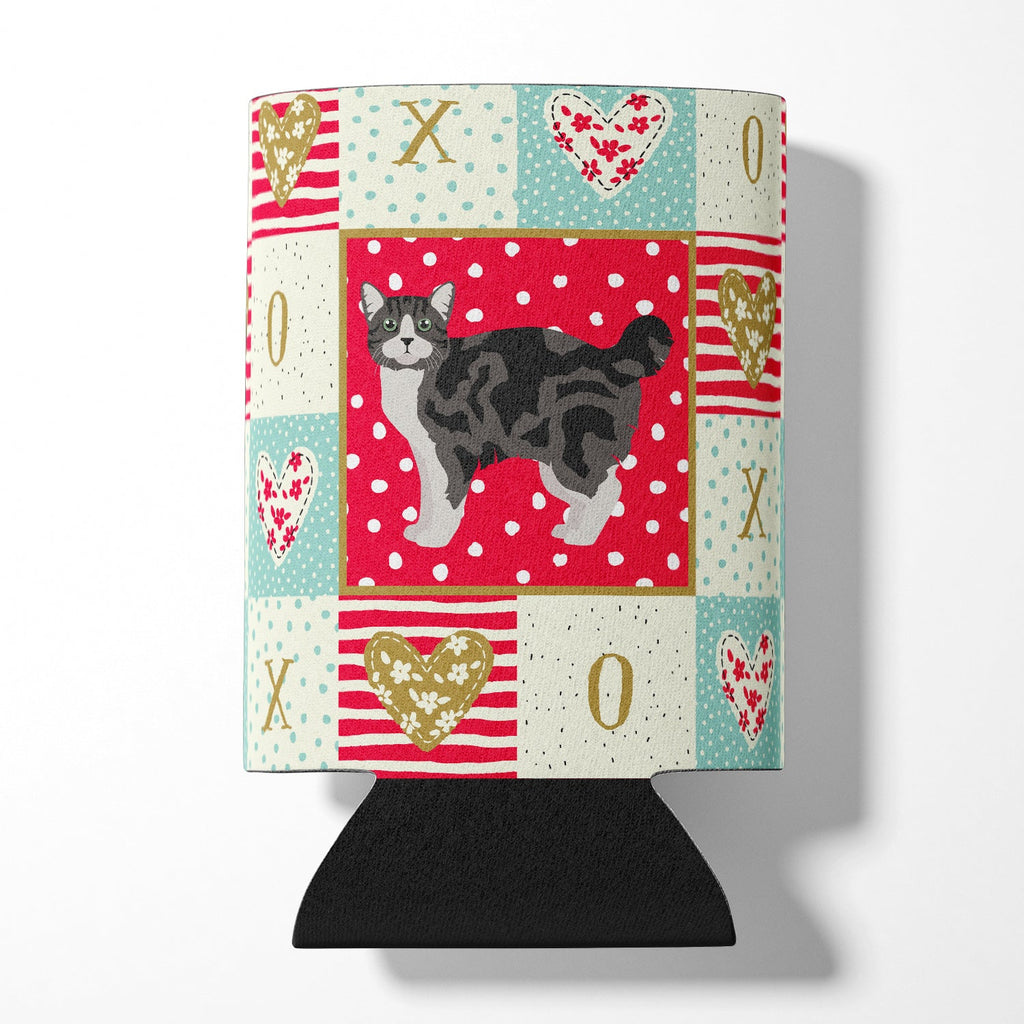 Manx #1 Cat Love Can or Bottle Hugger Cooler Sleeve for Standard 12 oz Cans, Insulated Foam Beer & Soda Can Hugger Reusable