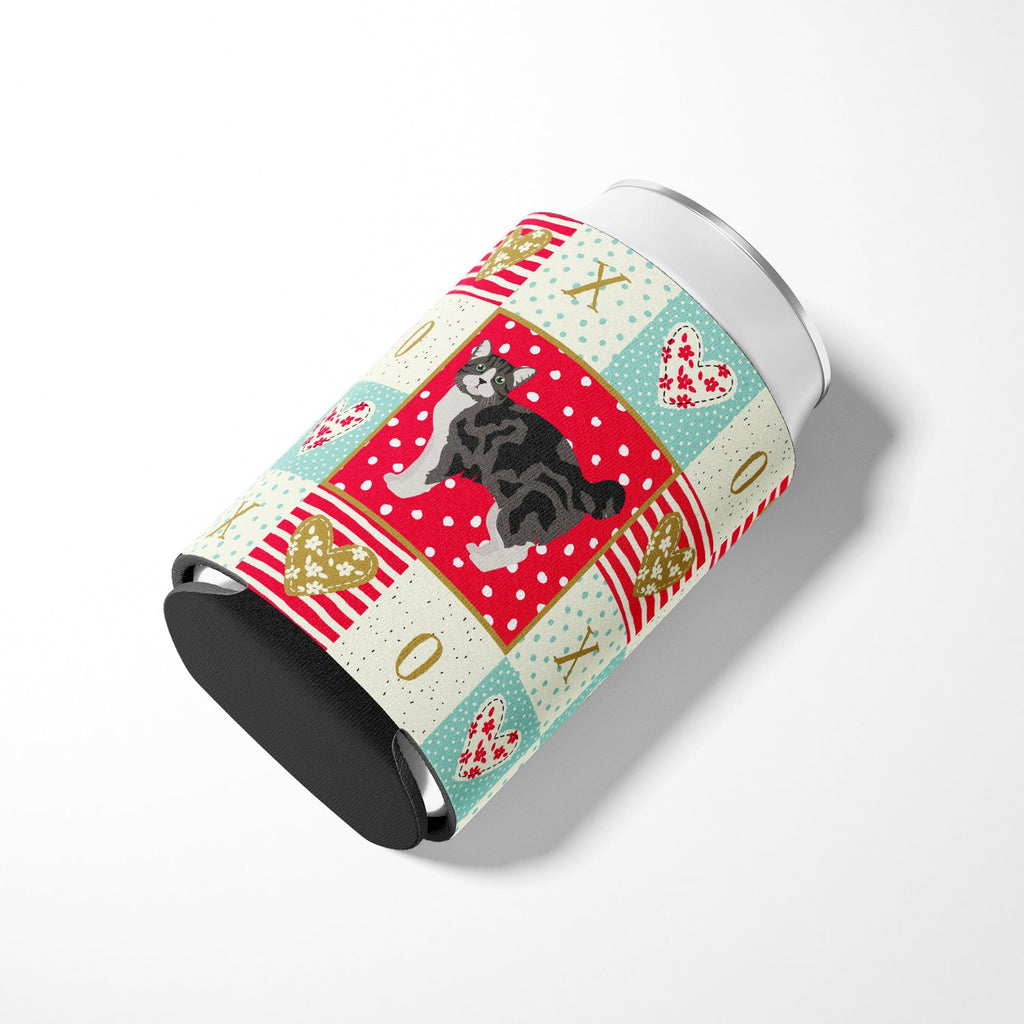 Manx #1 Cat Love Can or Bottle Hugger Cooler Sleeve for Standard 12 oz Cans, Insulated Foam Beer & Soda Can Hugger Reusable