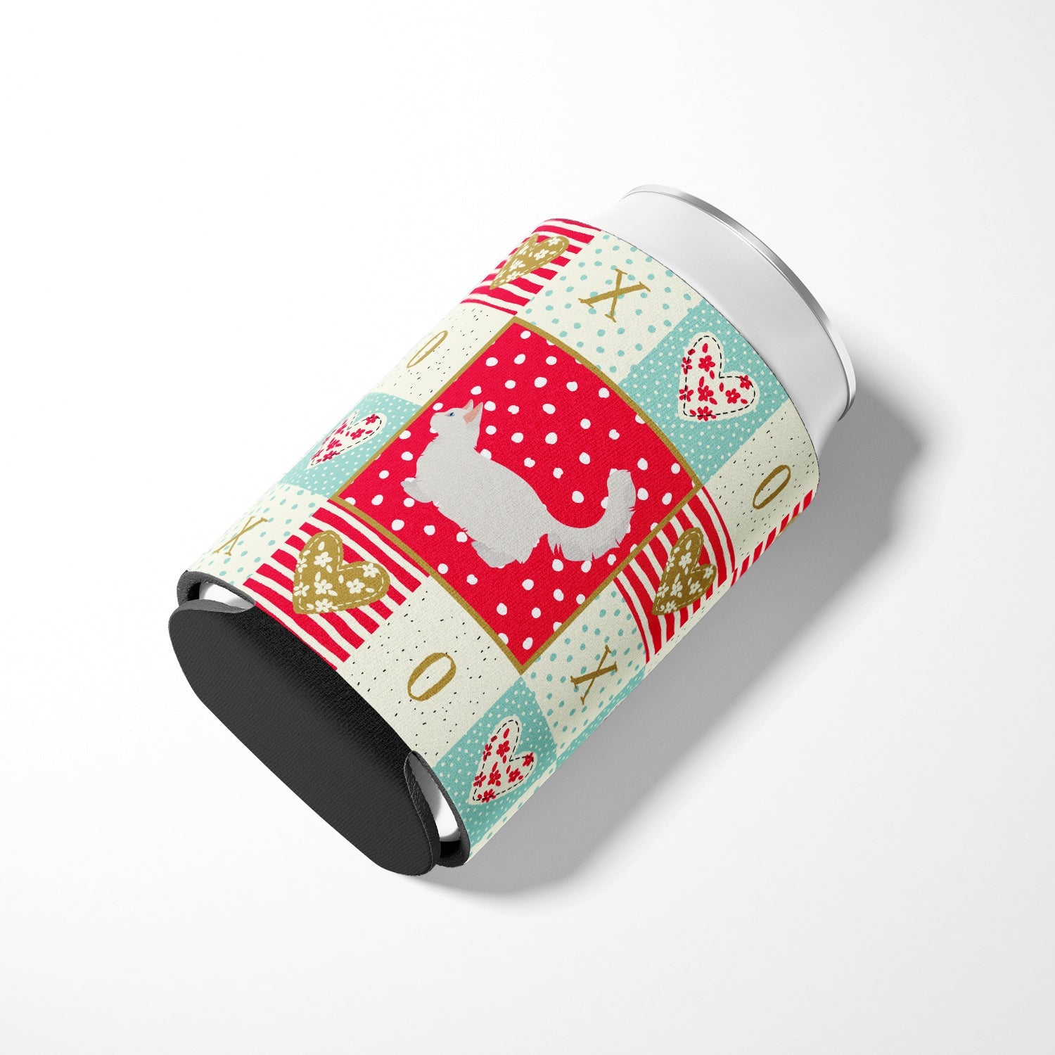 Munchkin #2 Cat Love Can or Bottle Hugger Cooler Sleeve for Standard 12 oz Cans, Insulated Foam Beer & Soda Can Hugger Reusable