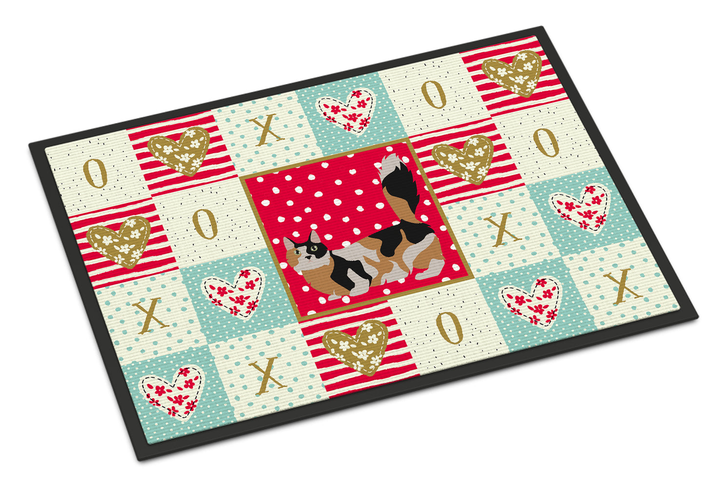 Munchkin #3 Cat Love Doormat Indoor Outdoor 24H X 36W Front Door Mat Rugs for Entryway, Non Slip Washable Low Pile,