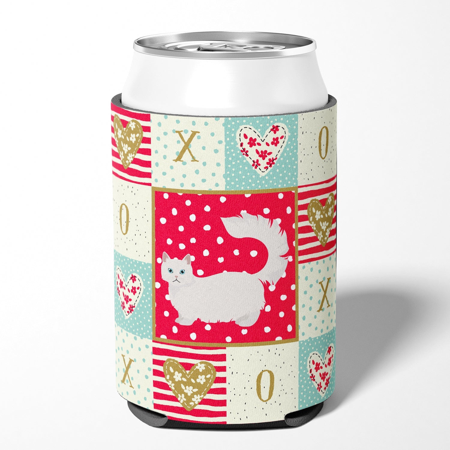 Napoleon #1 Cat Love Can or Bottle Hugger Cooler Sleeve for Standard 12 oz Cans, Insulated Foam Beer & Soda Can Hugger Reusable