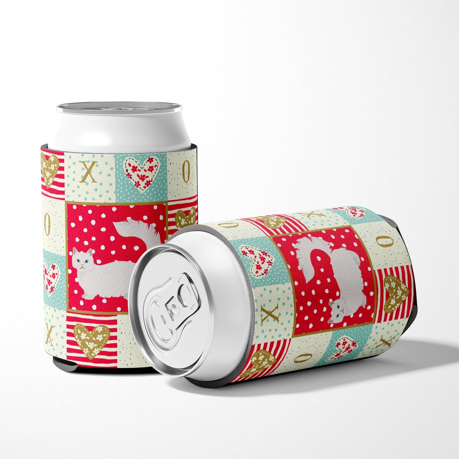Napoleon #1 Cat Love Can or Bottle Hugger Cooler Sleeve for Standard 12 oz Cans, Insulated Foam Beer & Soda Can Hugger Reusable