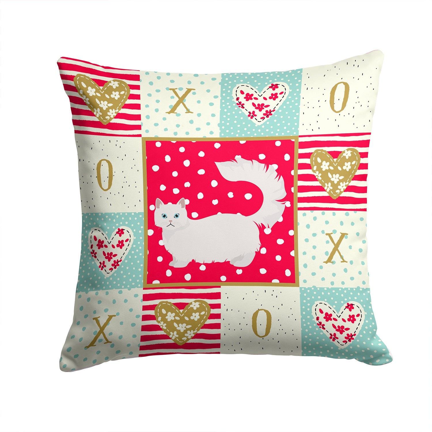 Napoleon #1 Cat Love Decorative Throw Pillow 14x14 Indoor Outdoor Accent Cushion, Fabric Cover with Insert for Sofa, Bed, Porch & Living Room
