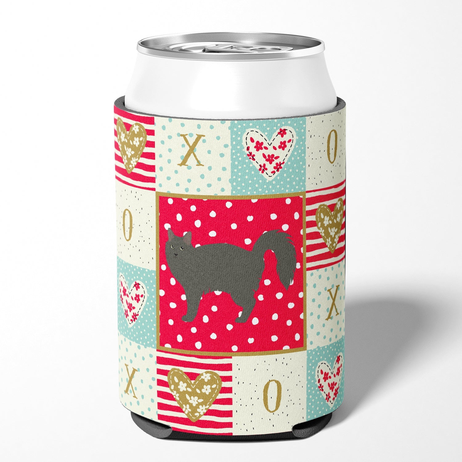 Nebelung #3 Cat Love Can or Bottle Hugger Cooler Sleeve for Standard 12 oz Cans, Insulated Foam Beer & Soda Can Hugger Reusable