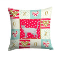 Ojos Azules Cat Love Decorative Throw Pillow 14x14 Indoor Outdoor Accent Cushion, Fabric Cover with Insert for Sofa, Bed, Porch & Living Room