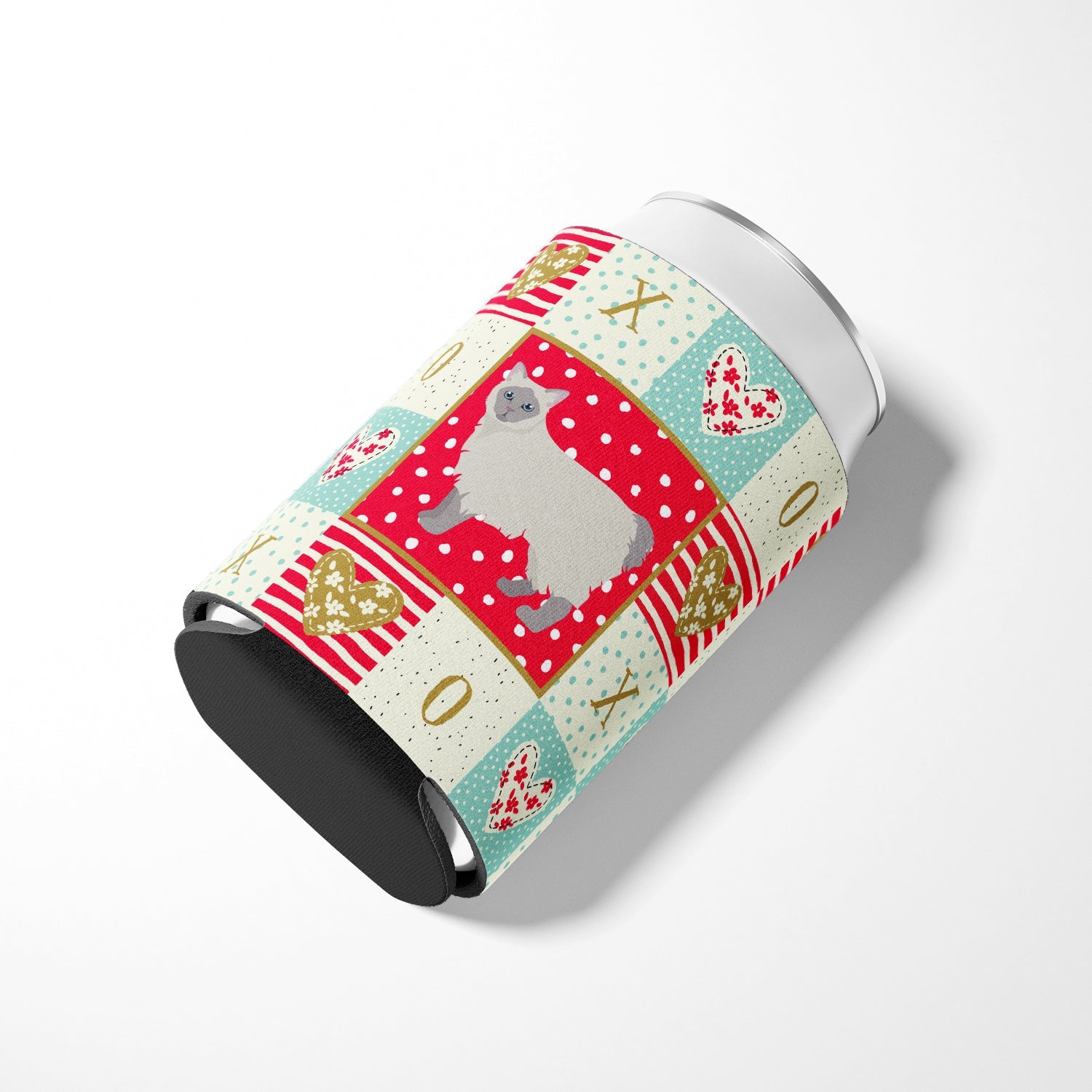 Owyhee Bob #1 Cat Love Can or Bottle Hugger Cooler Sleeve for Standard 12 oz Cans, Insulated Foam Beer & Soda Can Hugger Reusable