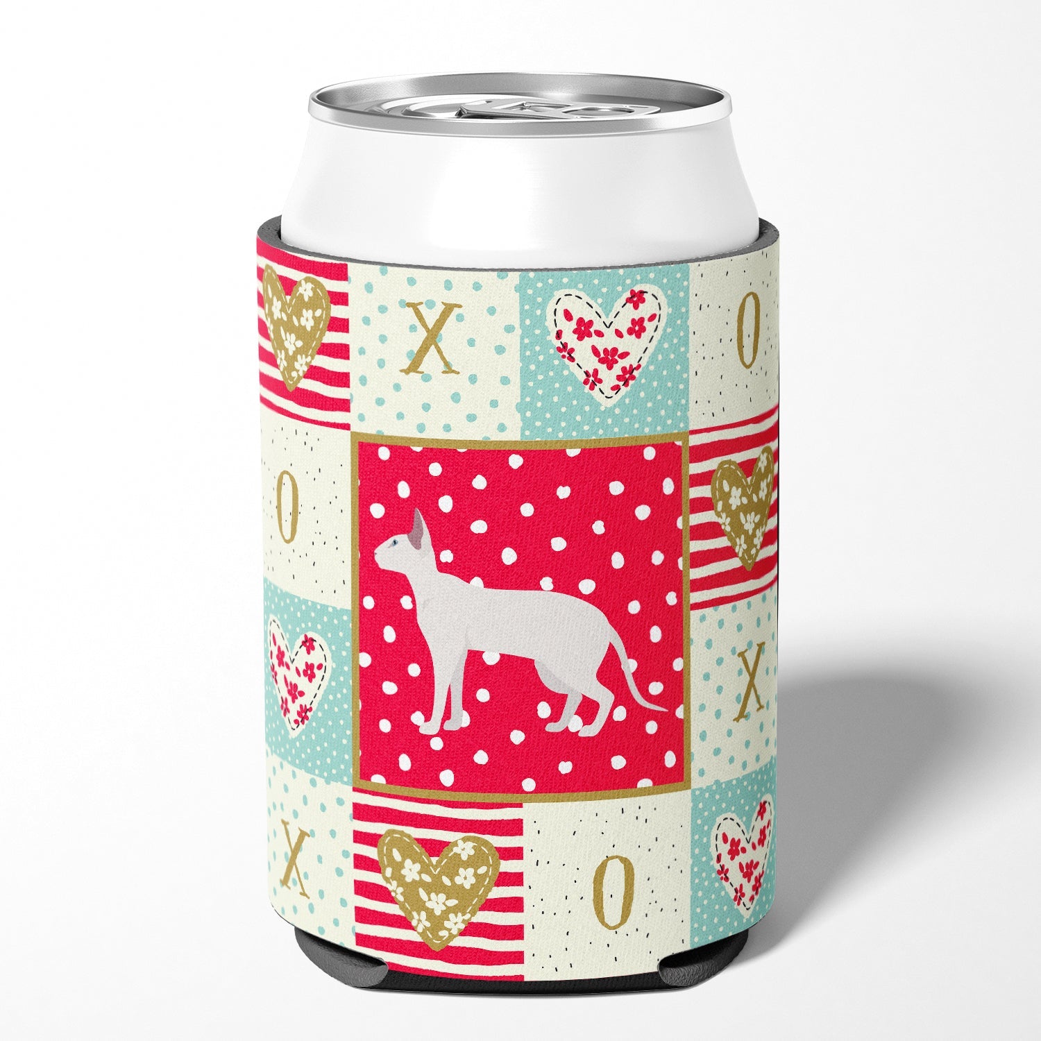 Peterbald #2 Cat Love Can or Bottle Hugger Cooler Sleeve for Standard 12 oz Cans, Insulated Foam Beer & Soda Can Hugger Reusable