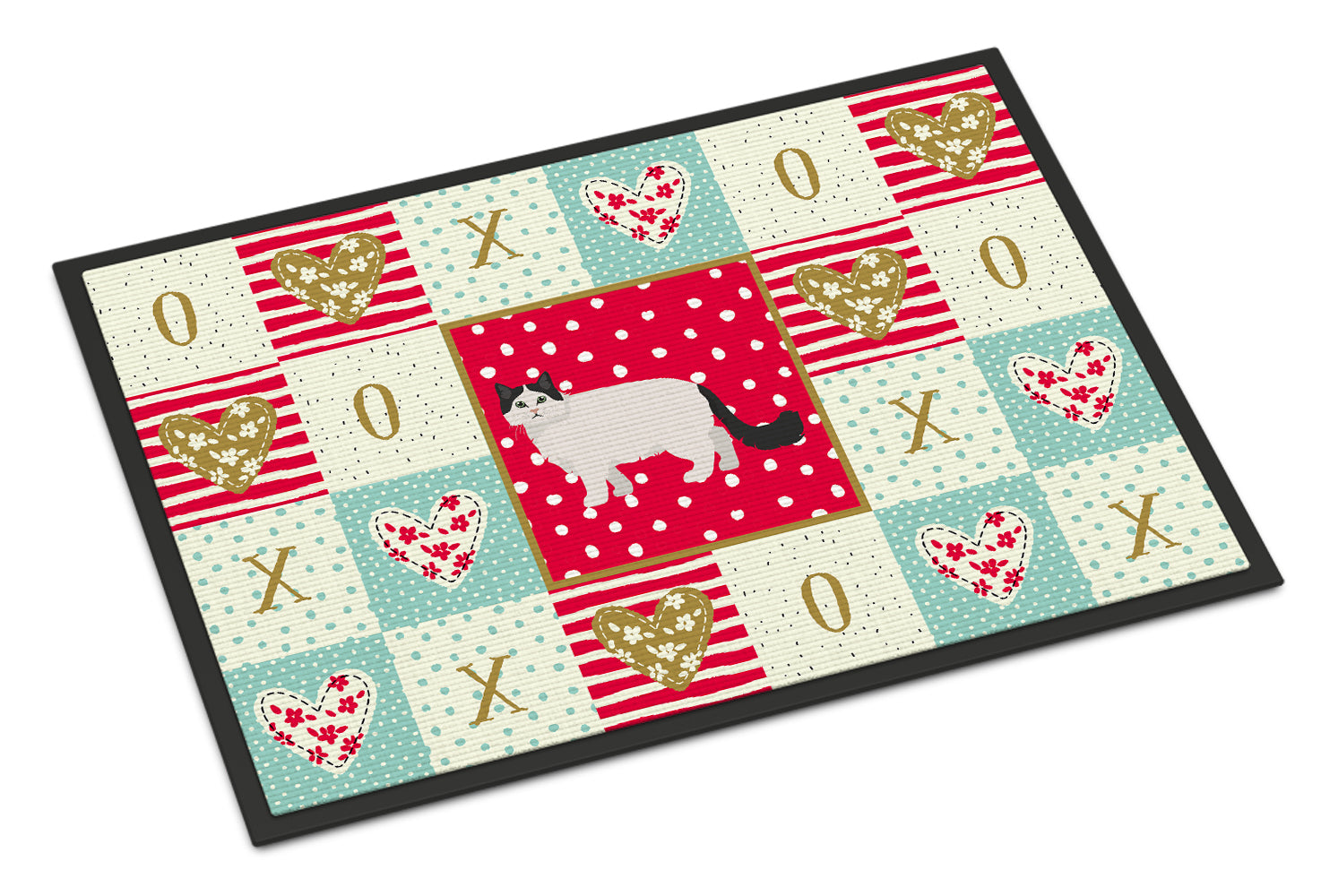 Ragamuffin #1 Cat Love Doormat Indoor Outdoor 18H X 27W Front Door Mat Rugs for Entryway, Non Slip Washable