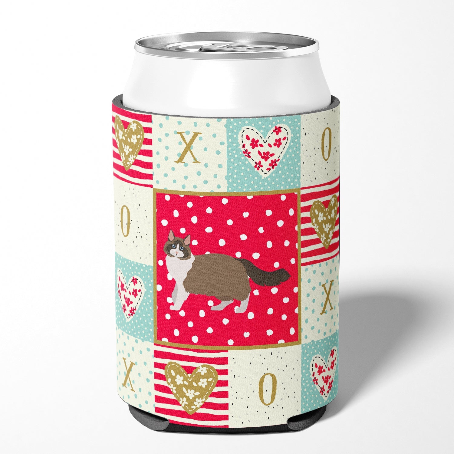 Ragdoll #1 Cat Love Can or Bottle Hugger Cooler Sleeve for Standard 12 oz Cans, Insulated Foam Beer & Soda Can Hugger Reusable