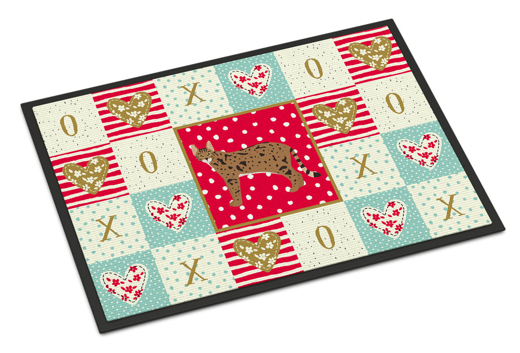 Savannah #1 Cat Love Doormat Indoor Outdoor 18H X 27W Front Door Mat Rugs for Entryway, Non Slip Washable