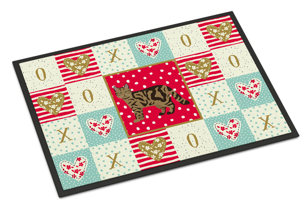 Scottish Straight #2 Cat Love Doormat Indoor Outdoor 18H X 27W Front Door Mat Rugs for Entryway, Non Slip Washable