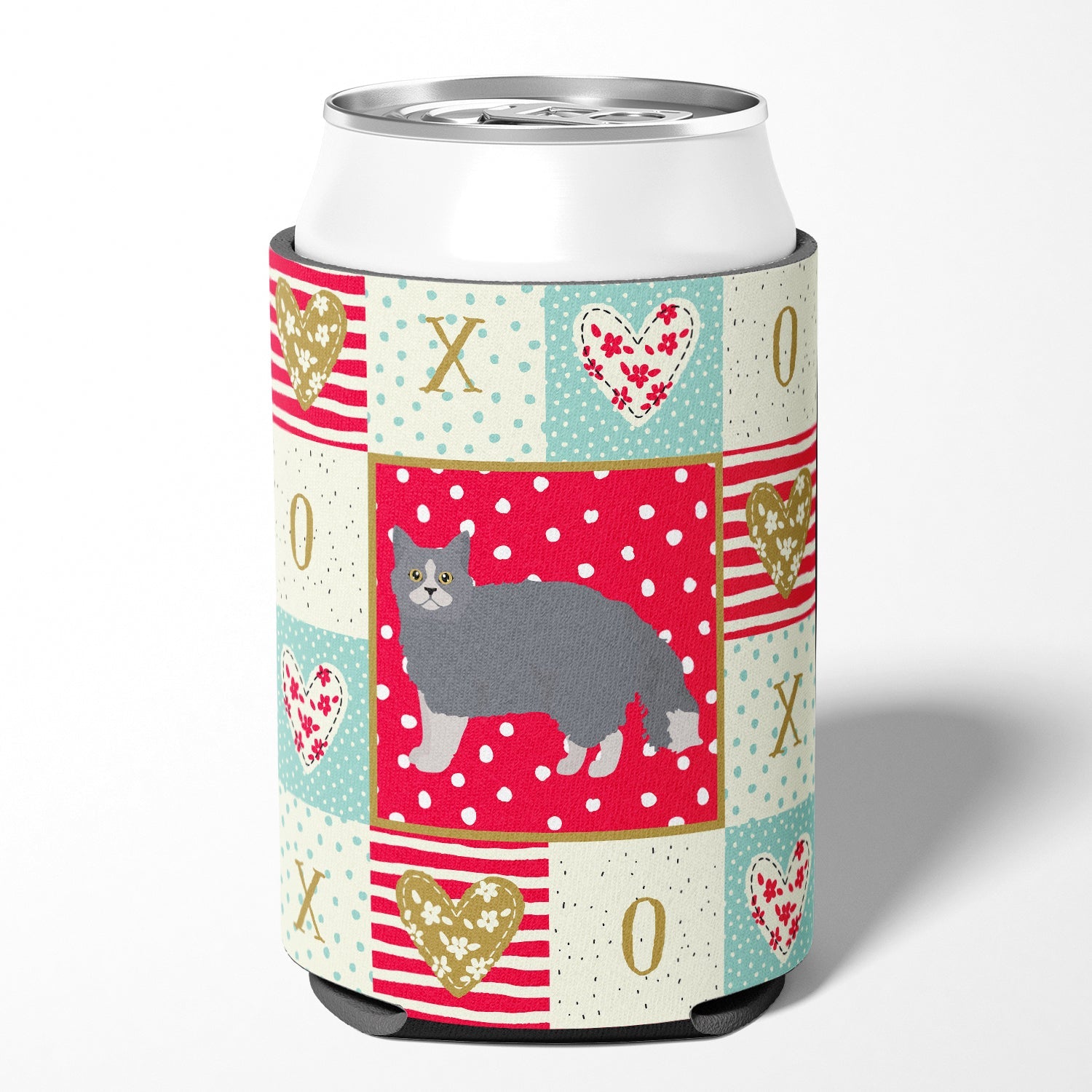 Selkirk Rex #1 Cat Love Can or Bottle Hugger Cooler Sleeve for Standard 12 oz Cans, Insulated Foam Beer & Soda Can Hugger Reusable