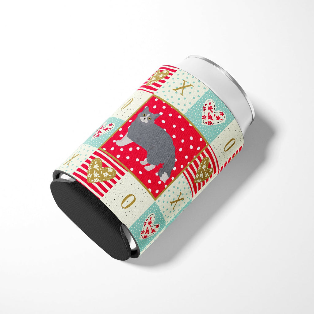 Selkirk Rex #1 Cat Love Can or Bottle Hugger Cooler Sleeve for Standard 12 oz Cans, Insulated Foam Beer & Soda Can Hugger Reusable