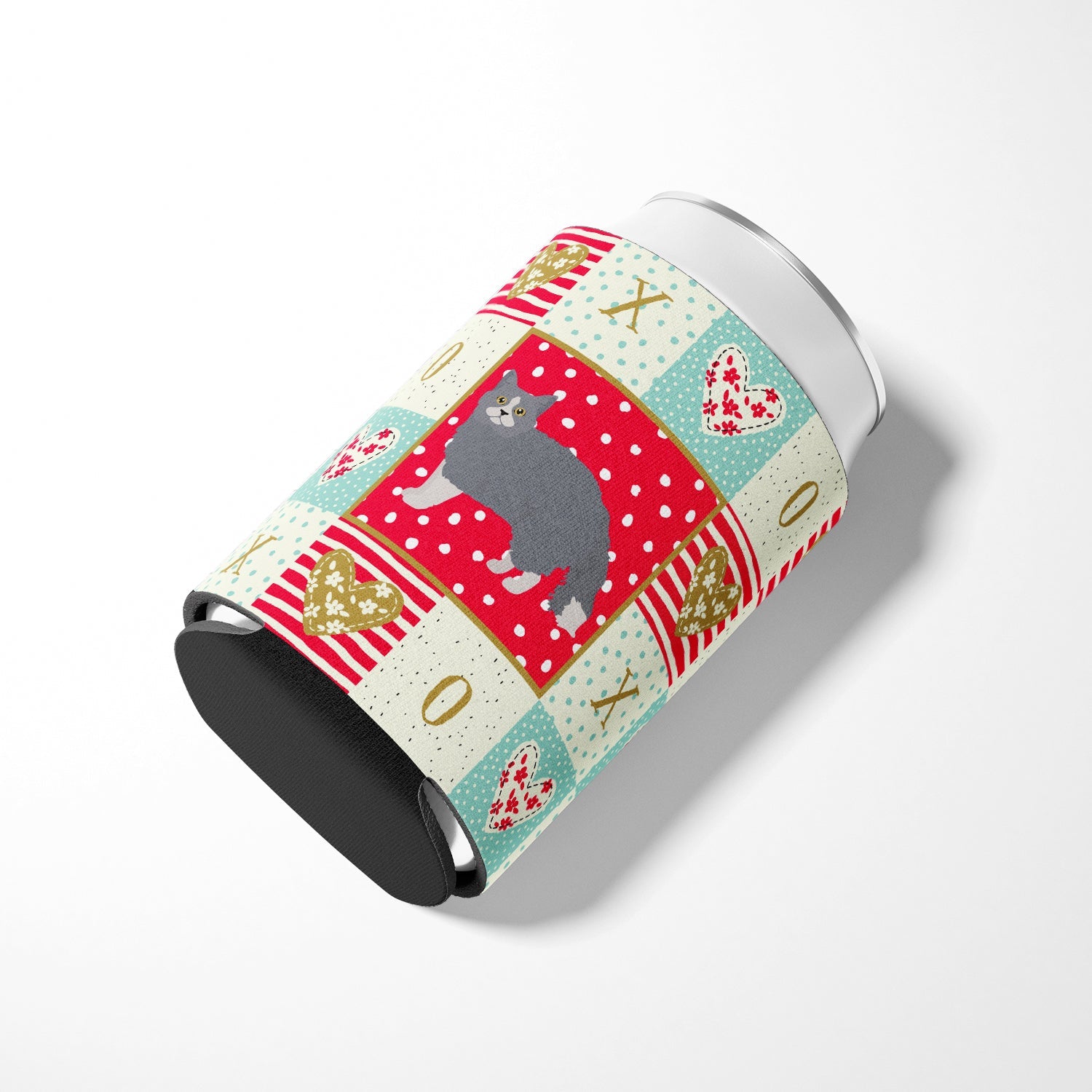 Selkirk Rex #1 Cat Love Can or Bottle Hugger Cooler Sleeve for Standard 12 oz Cans, Insulated Foam Beer & Soda Can Hugger Reusable