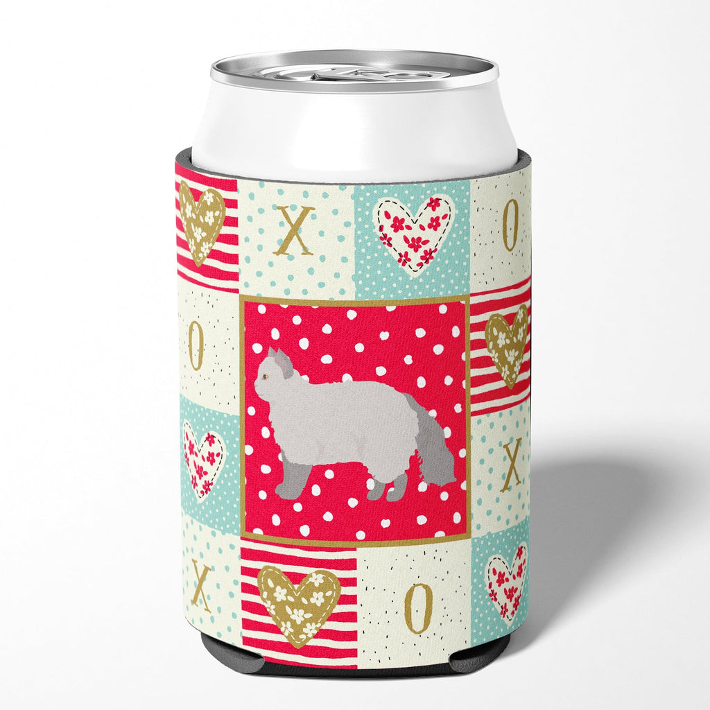 Selkirk Rex #2 Cat Love Can or Bottle Hugger Cooler Sleeve for Standard 12 oz Cans, Insulated Foam Beer & Soda Can Hugger Reusable