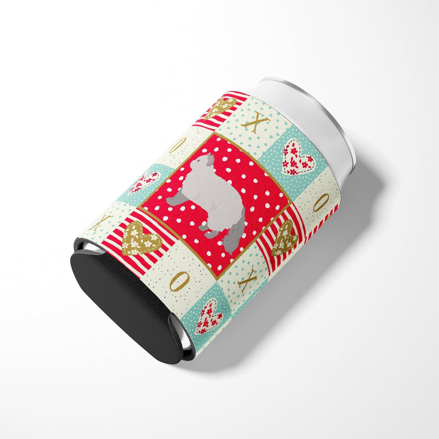 Selkirk Rex #2 Cat Love Can or Bottle Hugger Cooler Sleeve for Standard 12 oz Cans, Insulated Foam Beer & Soda Can Hugger Reusable