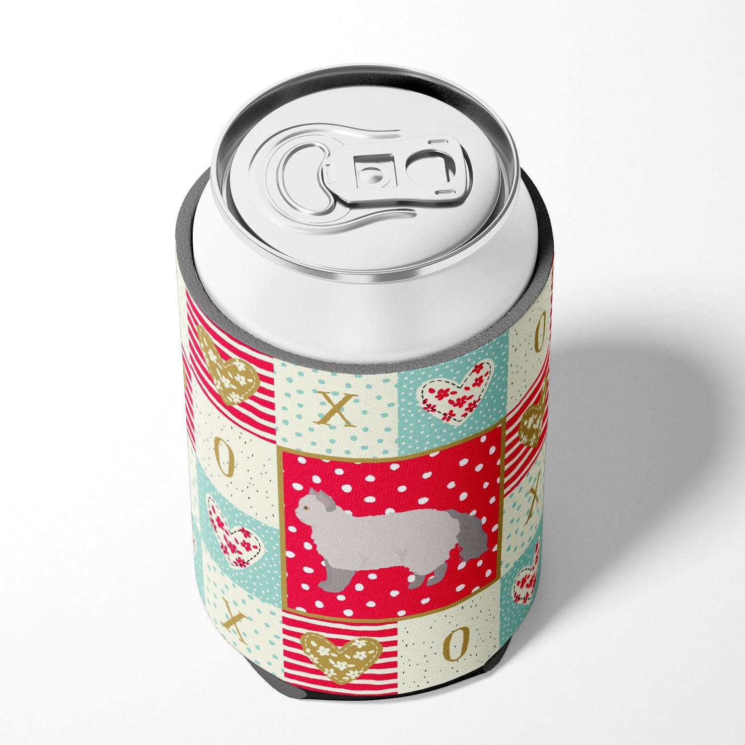 Selkirk Rex #2 Cat Love Can or Bottle Hugger Cooler Sleeve for Standard 12 oz Cans, Insulated Foam Beer & Soda Can Hugger Reusable