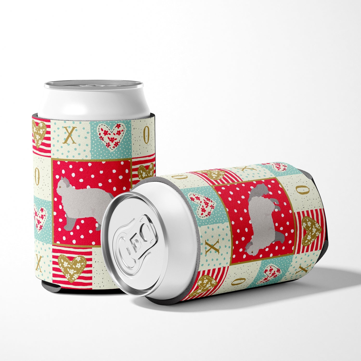 Selkirk Rex #2 Cat Love Can or Bottle Hugger Cooler Sleeve for Standard 12 oz Cans, Insulated Foam Beer & Soda Can Hugger Reusable