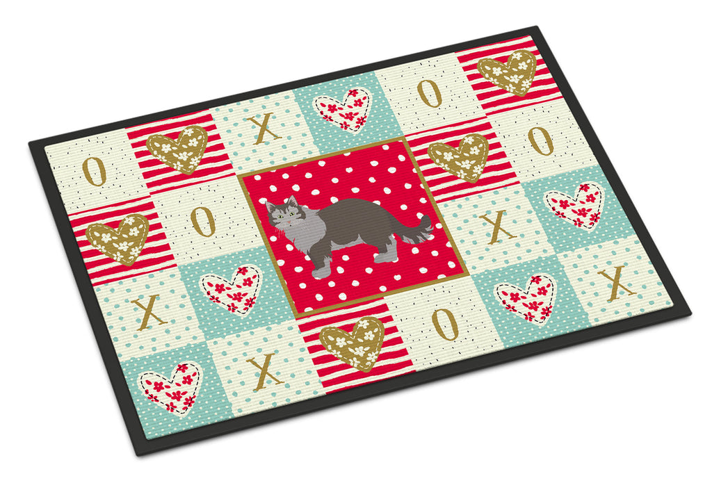 Siberian Forest #1 Cat Love Doormat Indoor Outdoor 24H X 36W Front Door Mat Rugs for Entryway, Non Slip Washable Low Pile,