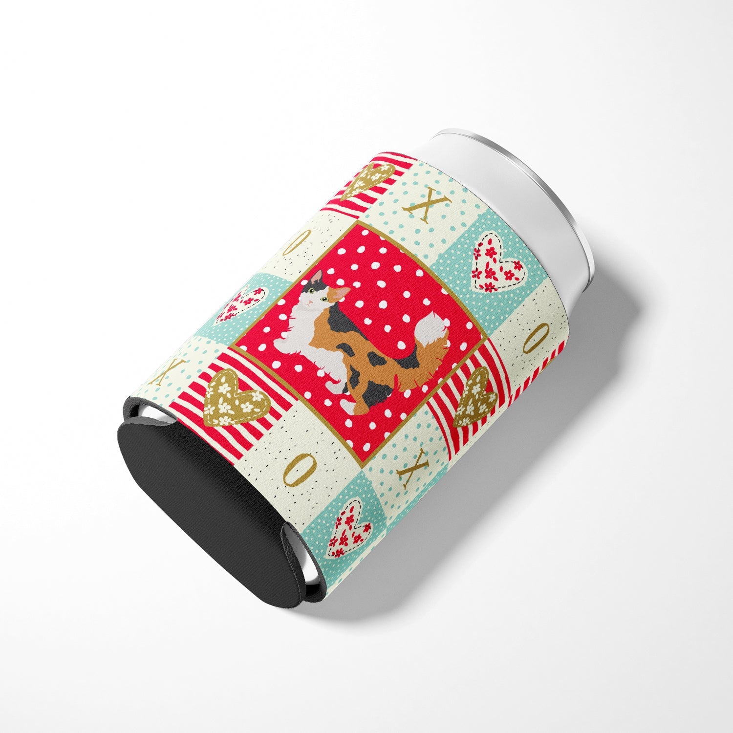 Skookum Cat Love Can or Bottle Hugger Cooler Sleeve for Standard 12 oz Cans, Insulated Foam Beer & Soda Can Hugger Reusable