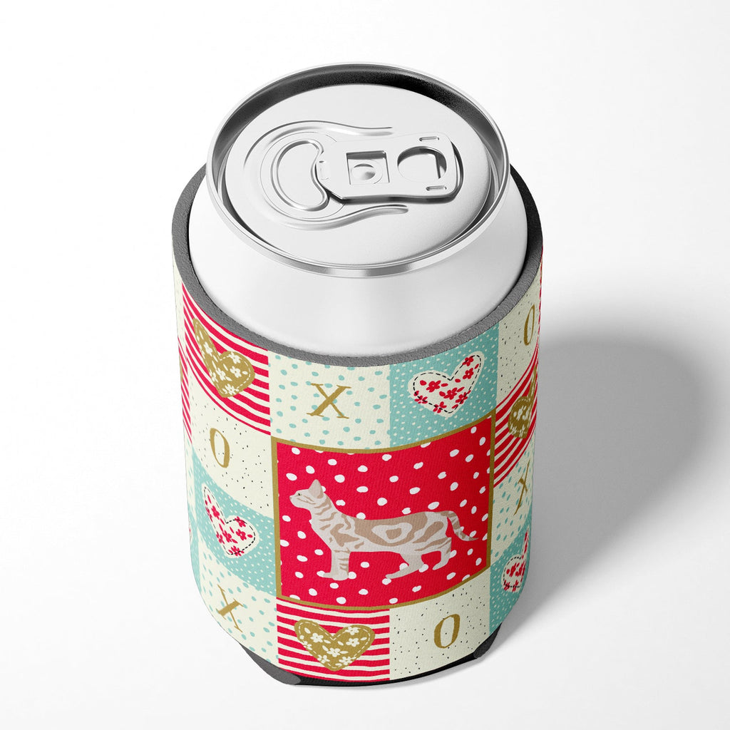 Sokoke #2 Cat Love Can or Bottle Hugger Cooler Sleeve for Standard 12 oz Cans, Insulated Foam Beer & Soda Can Hugger Reusable