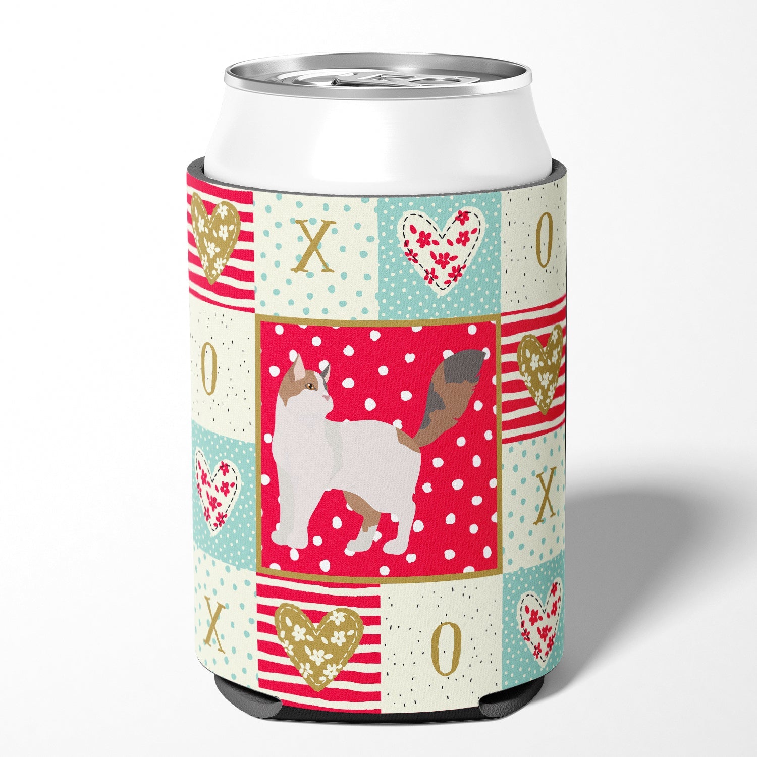 Turkish Van Cat Love Can or Bottle Hugger Cooler Sleeve for Standard 12 oz Cans, Insulated Foam Beer & Soda Can Hugger Reusable