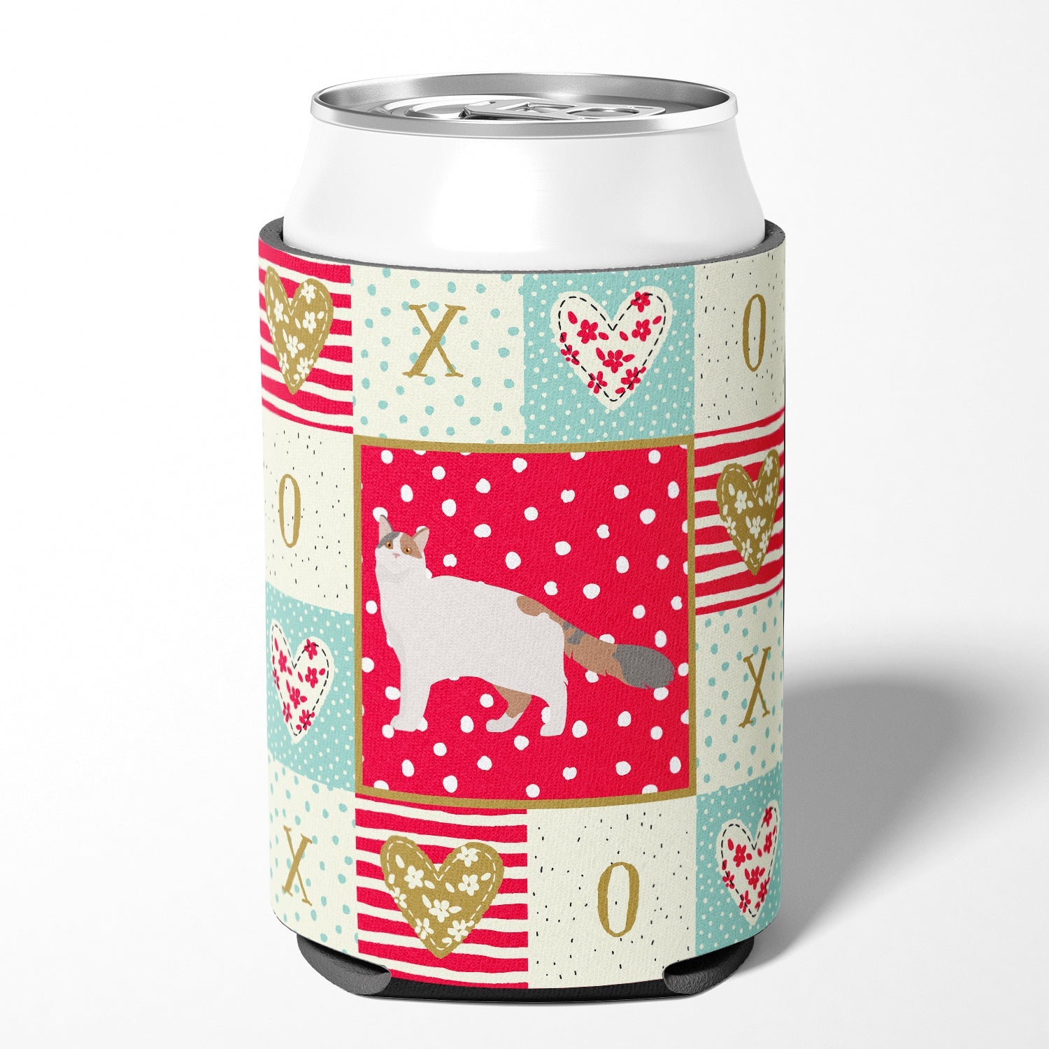 Turkish Van #2 Cat Love Can or Bottle Hugger Cooler Sleeve for Standard 12 oz Cans, Insulated Foam Beer & Soda Can Hugger Reusable
