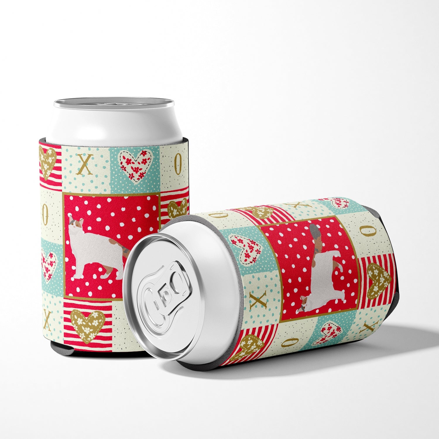 Turkish Van #2 Cat Love Can or Bottle Hugger Cooler Sleeve for Standard 12 oz Cans, Insulated Foam Beer & Soda Can Hugger Reusable