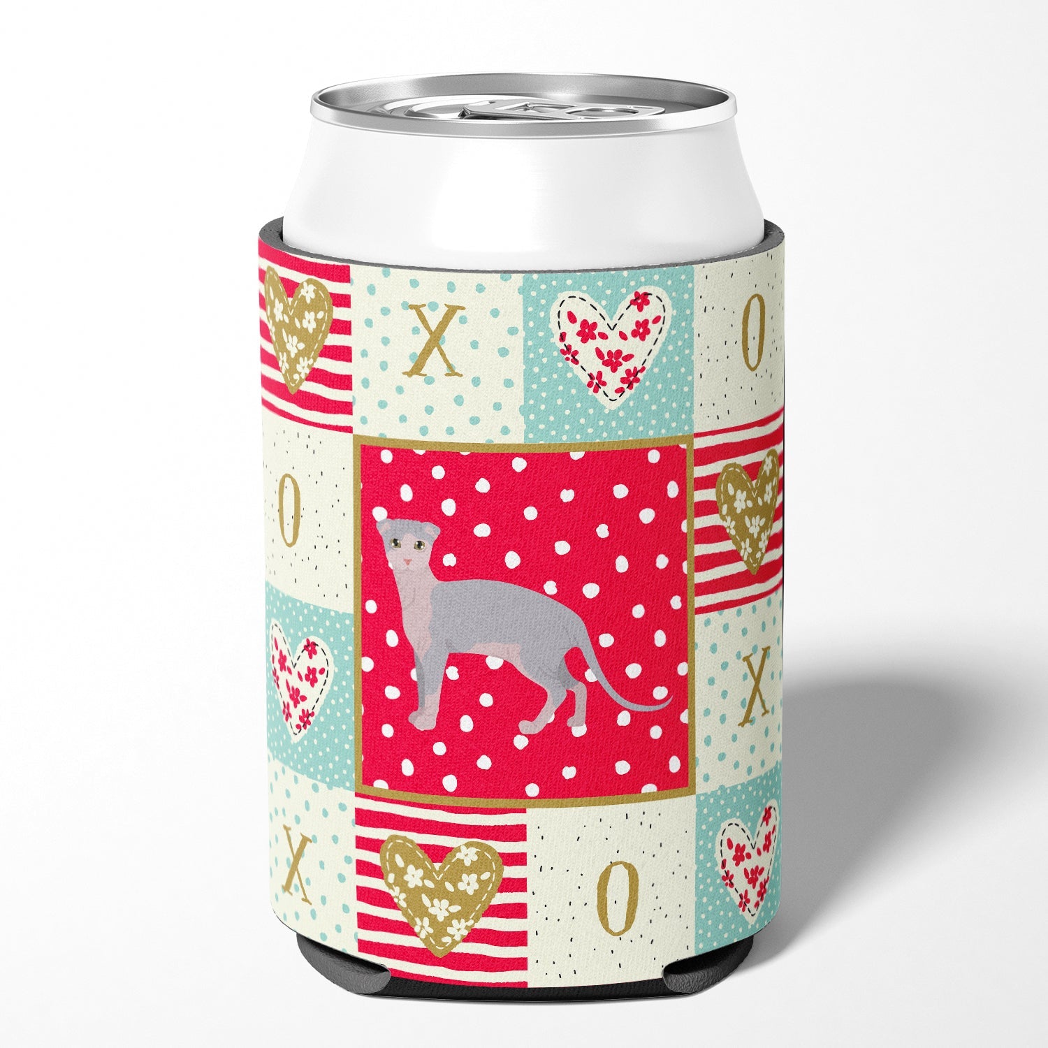 Ukrainian Levkoy Cat Love Can or Bottle Hugger Cooler Sleeve for Standard 12 oz Cans, Insulated Foam Beer & Soda Can Hugger Reusable