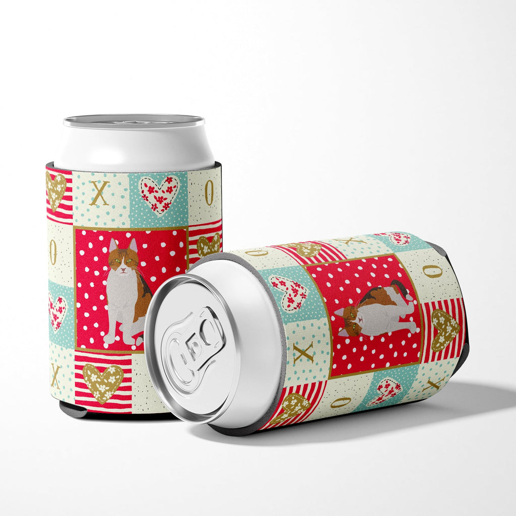 Aegean Cat Love Can or Bottle Hugger Cooler Sleeve for Standard 12 oz Cans, Insulated Foam Beer & Soda Can Hugger Reusable