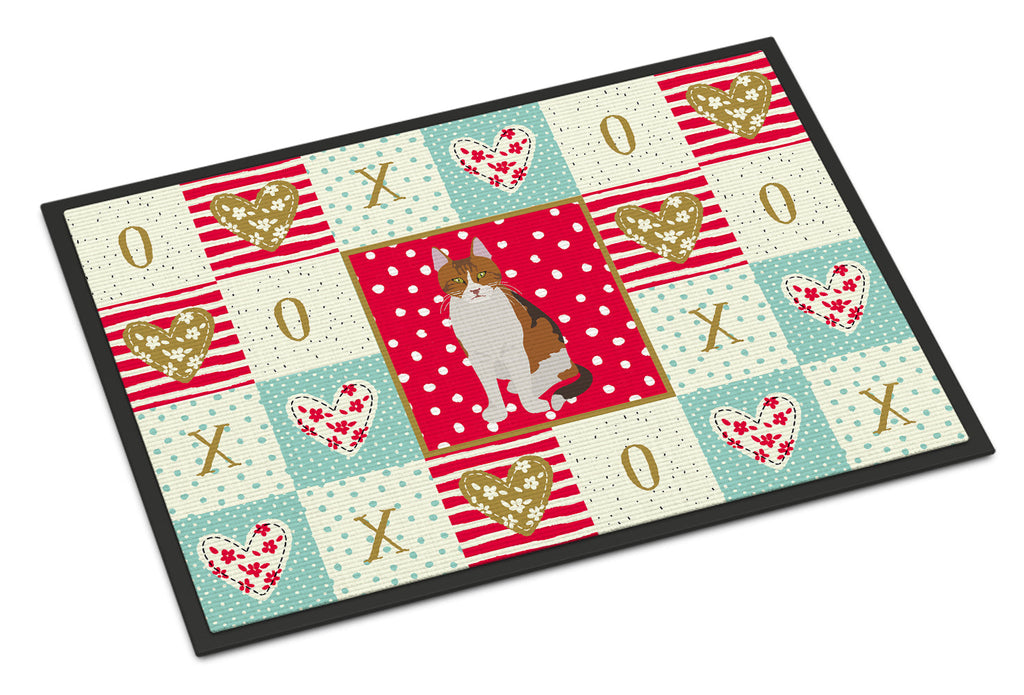 Aegean Cat Love Doormat Indoor Outdoor 18H X 27W Front Door Mat Rugs for Entryway, Non Slip Washable