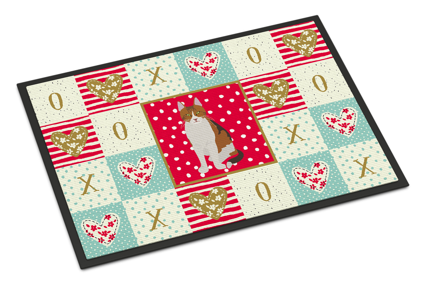 Aegean Cat Love Doormat Indoor Outdoor 18H X 27W Front Door Mat Rugs for Entryway, Non Slip Washable