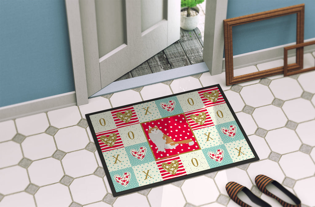 American Curl Cat Love Doormat Indoor Outdoor 18H X 27W Front Door Mat Rugs for Entryway, Non Slip Washable