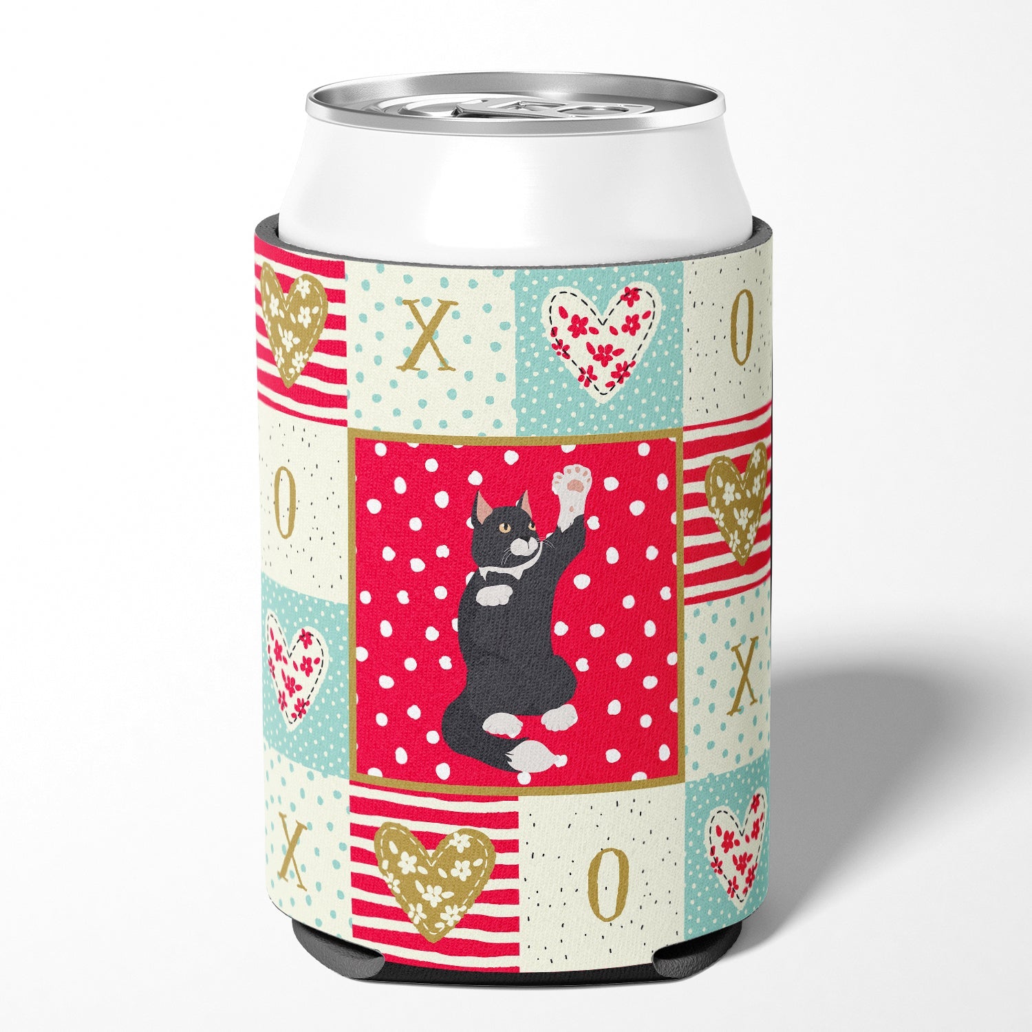 American Polydactyl Cat Love Can or Bottle Hugger Cooler Sleeve for Standard 12 oz Cans, Insulated Foam Beer & Soda Can Hugger Reusable