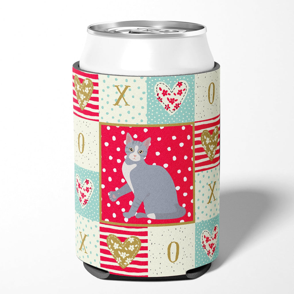 American Polydactyl #2 Cat Love Can or Bottle Hugger Cooler Sleeve for Standard 12 oz Cans, Insulated Foam Beer & Soda Can Hugger Reusable