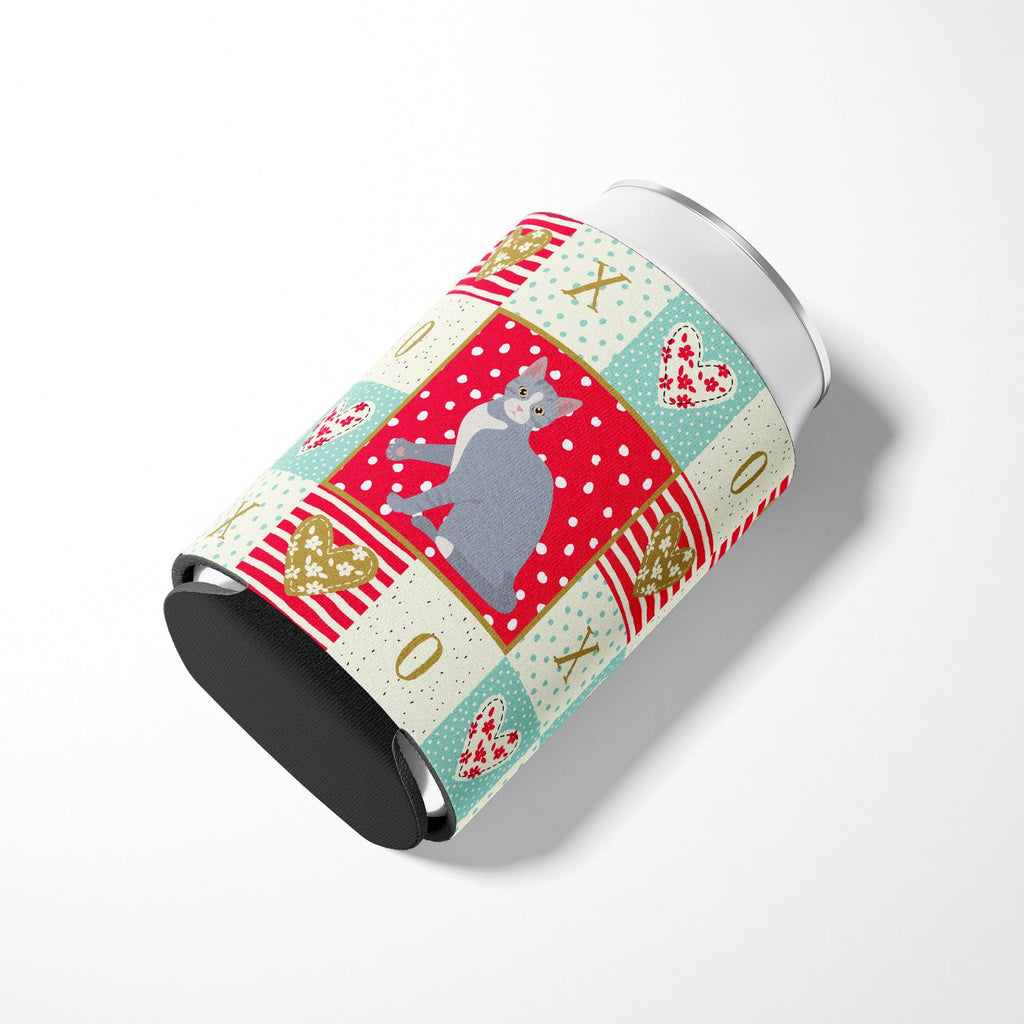 American Polydactyl #2 Cat Love Can or Bottle Hugger Cooler Sleeve for Standard 12 oz Cans, Insulated Foam Beer & Soda Can Hugger Reusable