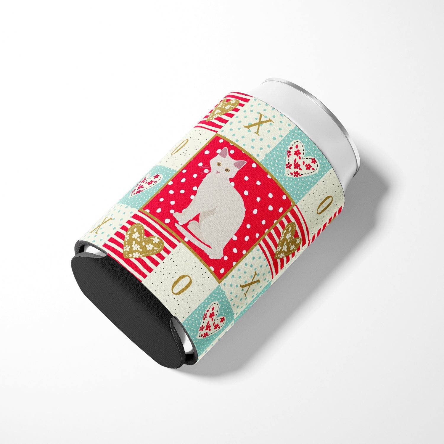 Aphrodite Giant Cat Love Can or Bottle Hugger Cooler Sleeve for Standard 12 oz Cans, Insulated Foam Beer & Soda Can Hugger Reusable